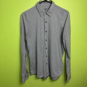 RHONE Black and White Checkered Men's Shirt